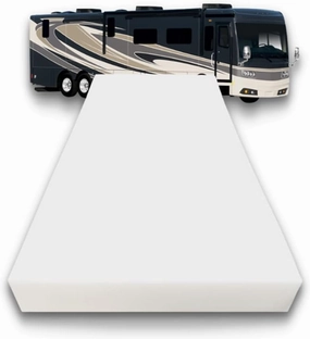 FoamRush 8-Inch Bunk (30" x 80") High Density Foam RV Mattress Replacement, Medium Firm, Pressure Relief Support, Travel Camper Trailer Truck, Made in USA, CertiPUR-US Certified, Cover Not Included