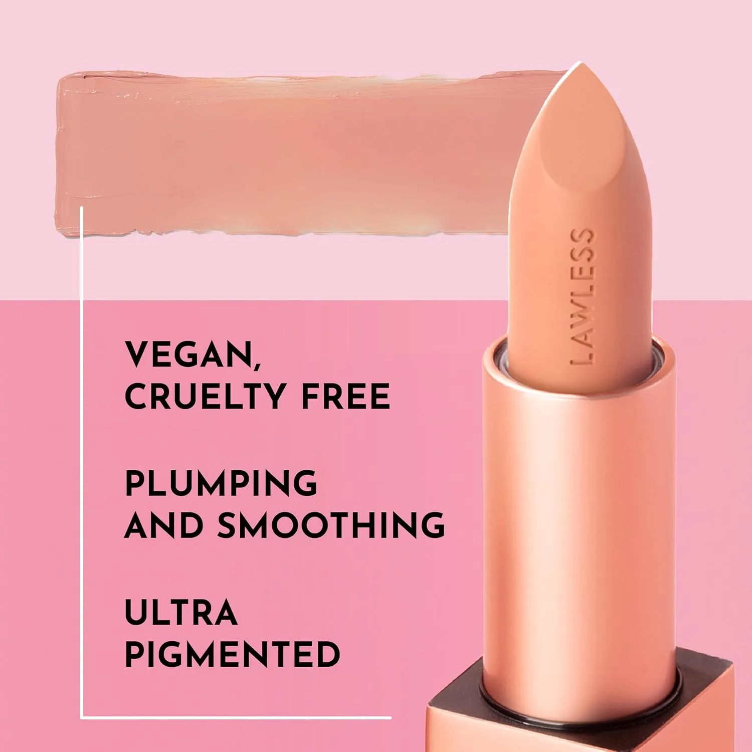 Forget the Filler Lip-Plumping Line Smoothing Satin Cream Lipstick, Annie, Orange, 0.1 Ounce