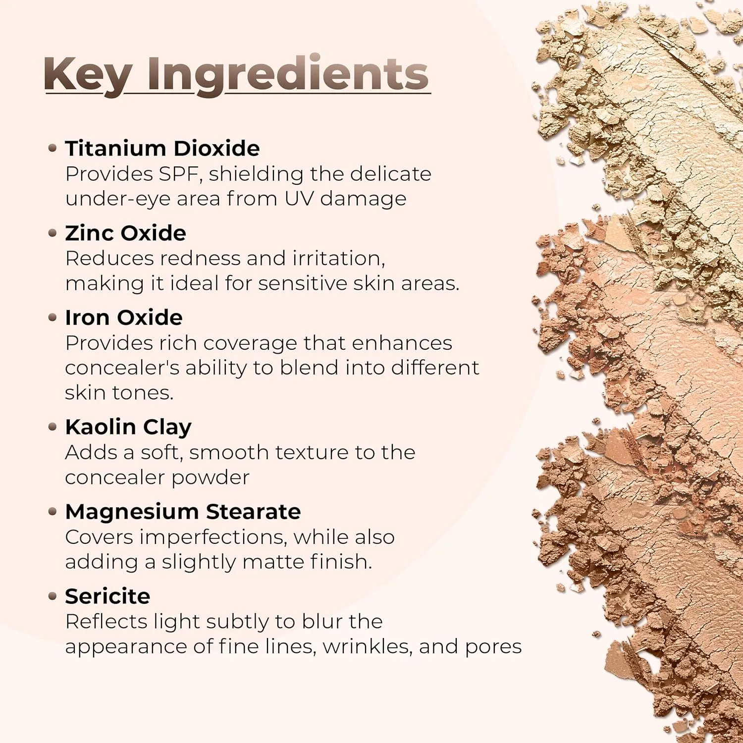 FOUNDATION & CONCEALER DUO (DEEP TAN & MEDIUM CONCEALER) Mineral Makeup Kit Full Size Set Matte Bare Face Sheer Powder Cover