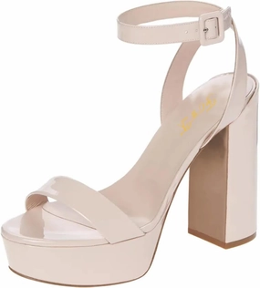 FOWT Women Sexy Chunky High Heel Ankle Strap Slingback Platform Sandals Open Toe Ladies Party Prom Dance Shoes Size 4-16 US
