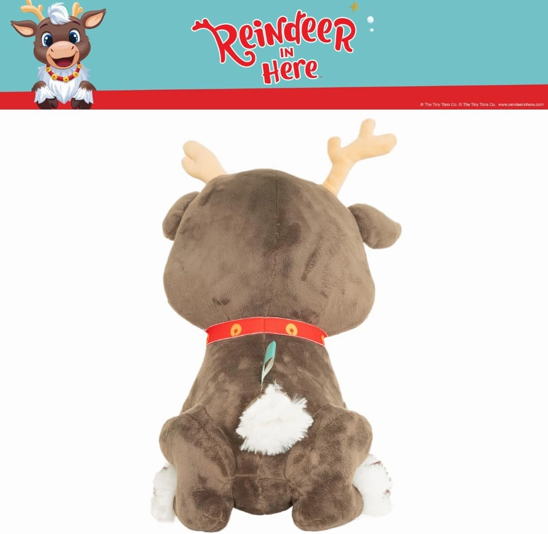 Franco Collectibles Reindeer in Here Blizzard Bedding Super Soft Plush Decorative Throw Pillow, (Officially Licensed Product)