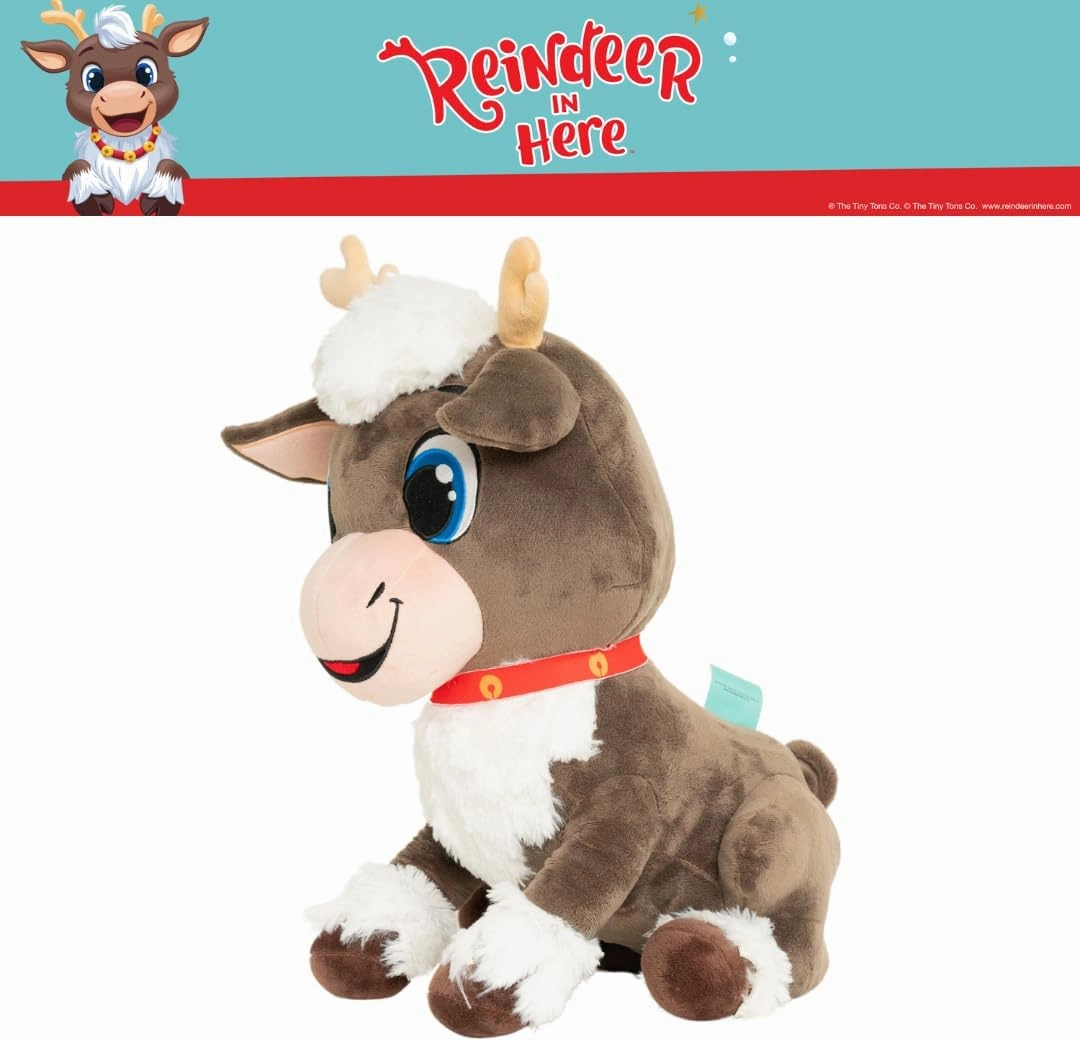 Franco Collectibles Reindeer in Here Blizzard Bedding Super Soft Plush Decorative Throw Pillow, (Officially Licensed Product)