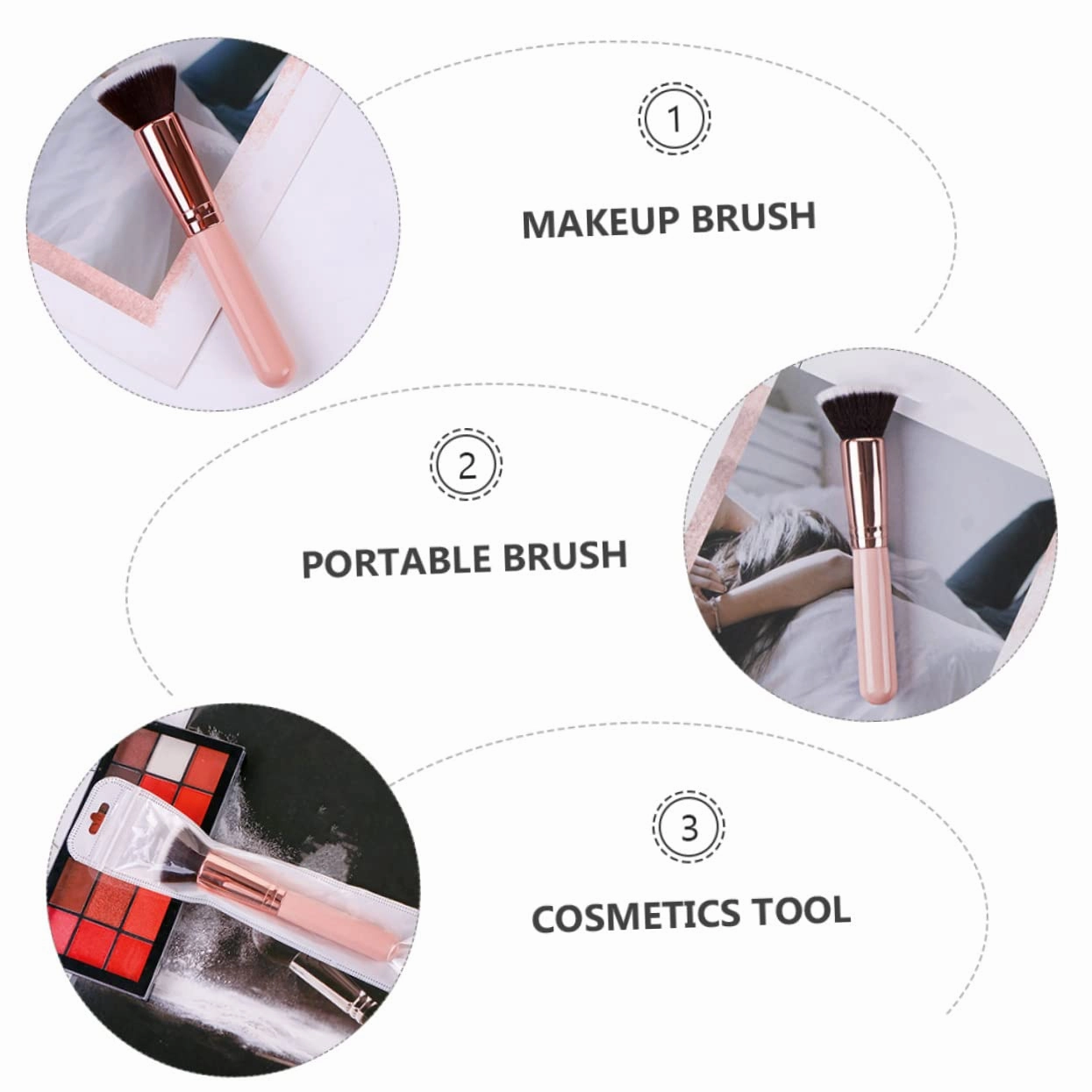 FRCOLOR 3sets Brush Set Makeup Pink Makeup Brush Set Professional for Liquid Foundation Easy to Use 2pcs*3