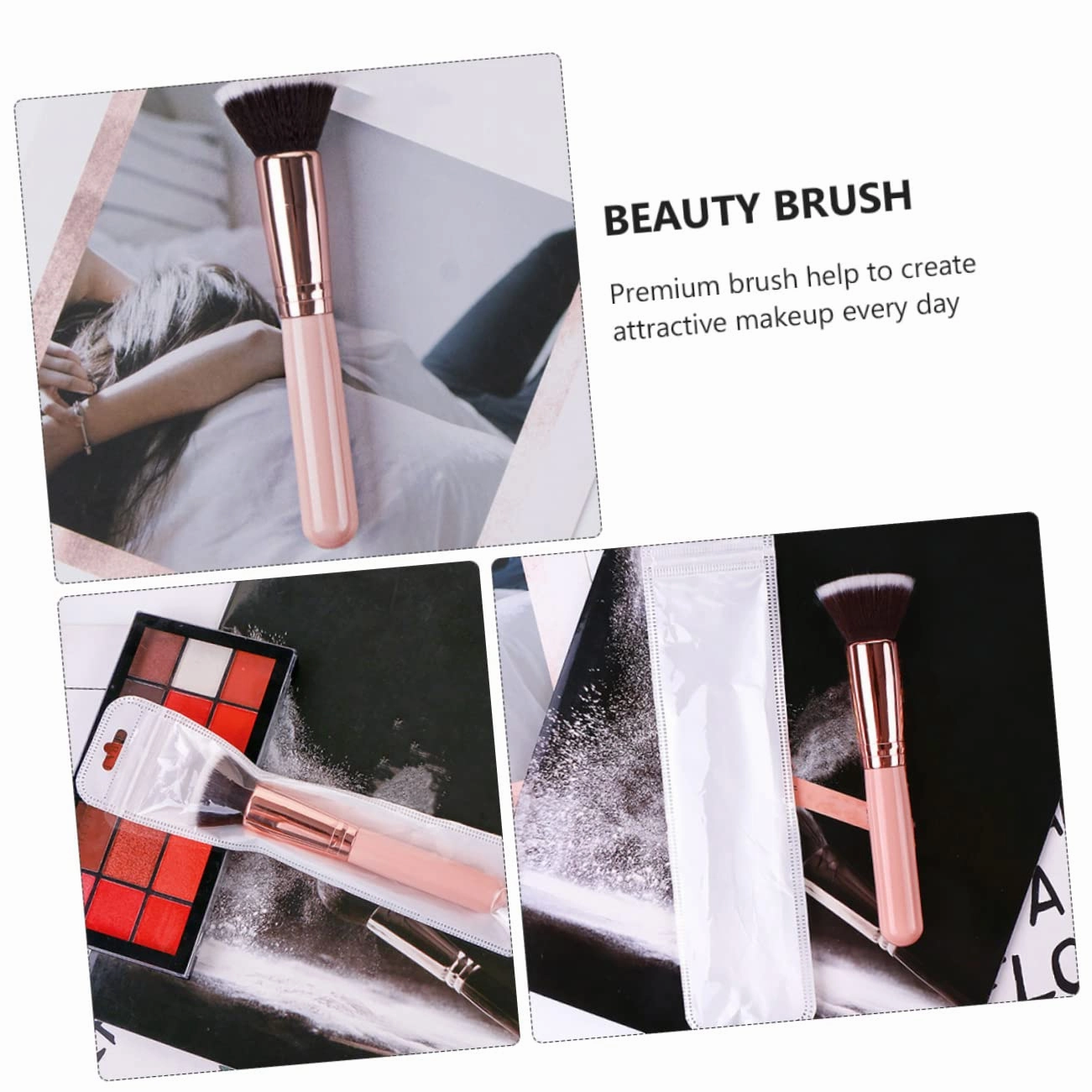 FRCOLOR 3sets Brush Set Makeup Pink Makeup Brush Set Professional for Liquid Foundation Easy to Use 2pcs*3