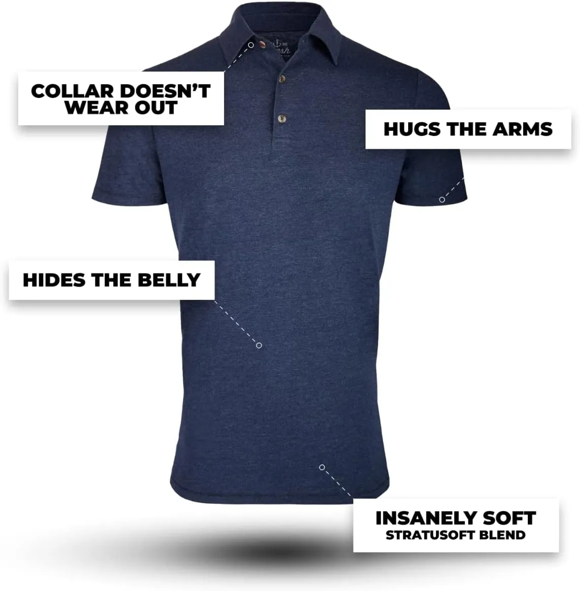 Fresh Clean Threads Mens Polo Shirts - Pre Shrunk Soft Fitted Premium Classic Shirt - Men's Polos Cotton Poly T-Shirt Blend