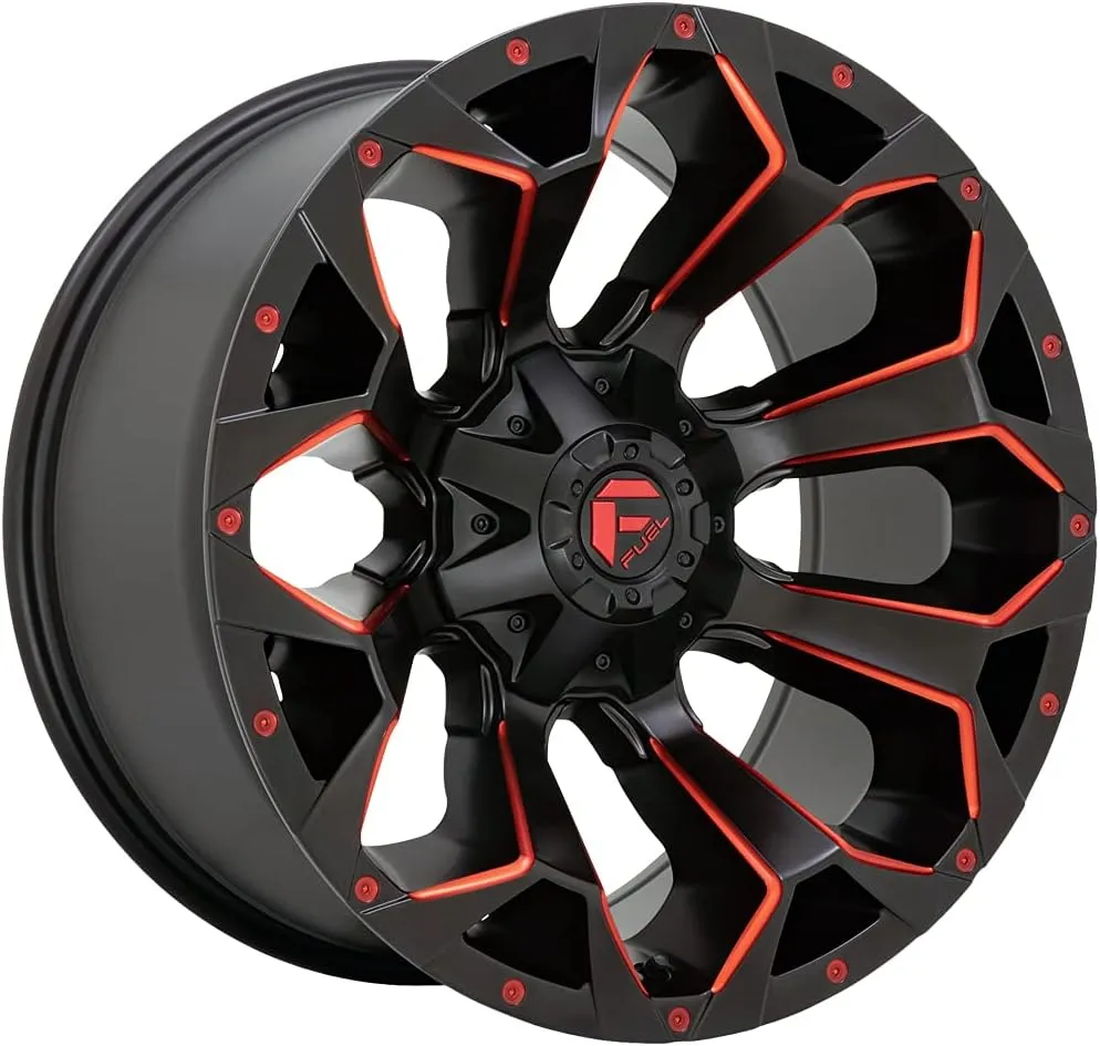 FUEL OFF-ROAD D787 ASSAULT 22X10, 5X4.5/5.0, 4.79, -18mm MATTE BLACK RED MILLED - D78722002647