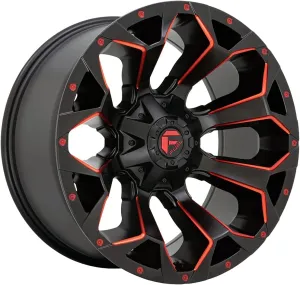 FUEL OFF-ROAD D787 ASSAULT 22X10, 5X4.5/5.0, 4.79, -18mm MATTE BLACK RED MILLED - D78722002647