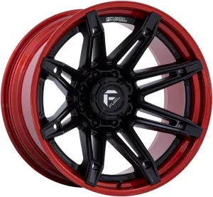 FUEL OFF-ROAD FC401 BRAWL 22X10, 6X135, 4.79, -18mm MATTE BLACK WITH CANDY RED LIP - FC401MQ22106318N