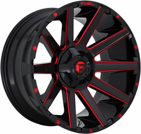 FUEL OFF-ROAD D643 CONTRA 20X9, 5X5.5/150, 5.79, 20mm GLOSS BLACK RED TINTED CLEAR - D64320907057