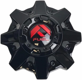 Fuel Offroad Wheels 1002-53GBQ Gloss Black with Red Logo and Black Rivets Center Cap