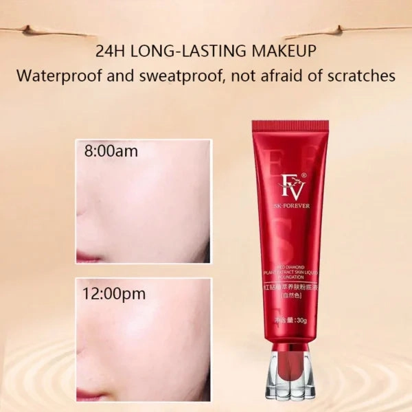 Fv Waterproof Foundation With Medium Coverage, Oil-free & Long Lasting, Matte Foundation For Oily/normal Skin, Liquid Makeup Foundation For Face, Natural Beige 30g