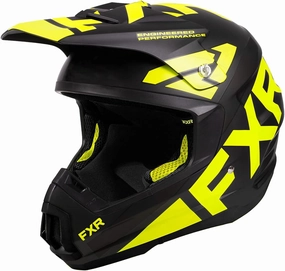 FXR Torque Team Helmet 2025 (Black/Hi-Vis - Medium)