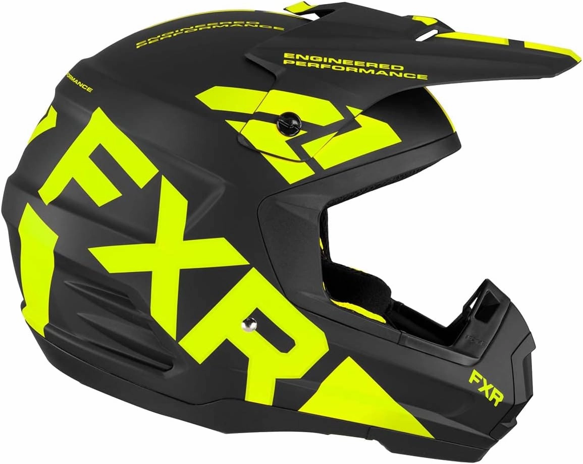 FXR Torque Team Helmet 2025 (Black/Hi-Vis - Medium)