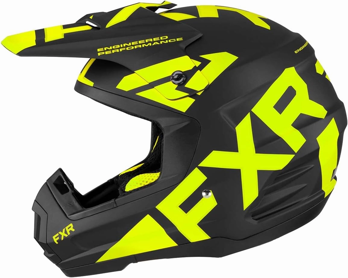 FXR Torque Team Helmet 2025 (Black/Hi-Vis - Medium)
