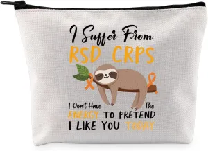 G2TUP Complex Regional Pain Syndrome Awareness Gift I Suffer From RSD CRPS Makeup Bag I Wear Orange Cosmetic Bag RSD CRPS Merch (Suffer From RSD CRPS MB)