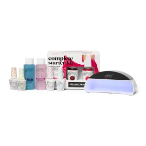 Gelish Complete Starter Kit – LED Light, pH Bond, Foundation, Top It Off Coat, Nourish, Gel Polish Colors for Long-Lasting Gel Manicures at Home or Salon