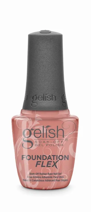 Gelish Foundation Flex – Flexible Base Coat for Nails, Ridge Filling, & Perfect Protection, Soak-Off Rubber Base Gel Nail Kit for Long-Lasting Nail Strength and Flexibility (Cover Beige, 15mL)
