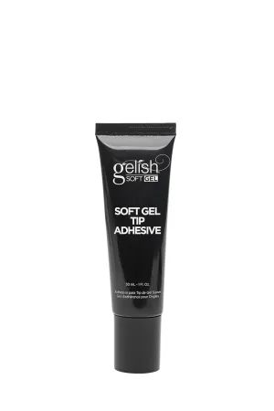 Gelish Soft Gel Tip Adhesive in a Tube – Strong & Long-Lasting Nail Glue for Soft Gel Tips, Precision Applicator, Easy to Use for Professional Nail Extensions (30mL)