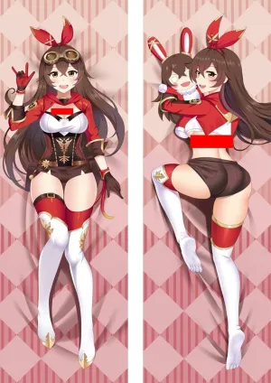 Genshin Impact Amber Full Body Animation Pillowcase Dakimakura, Anime Pretty Girl Peach Skin/2WAY Body Pillowcase Favorite of Otaku and Anime Fans (Color : Peach Skin, Size : 150x50cm(59x20in