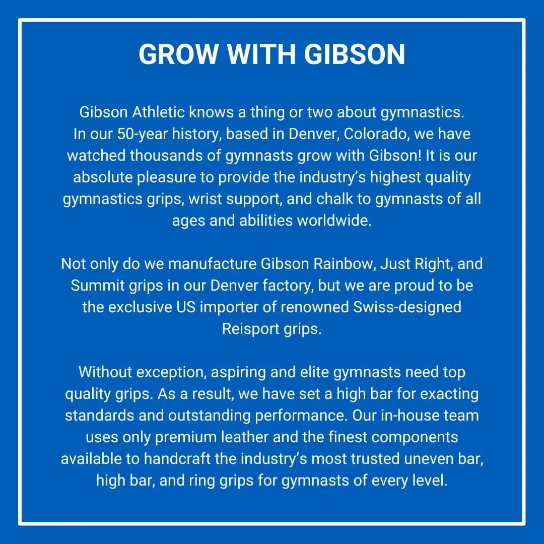 Gibson Summit Uneven Bar Gymnastic Grips for Women, Durable Leather Grip for Secure Grip, Hand Grips for Early Competitor Gymnasts, Gymnastics Grips for Girls - Made In USA