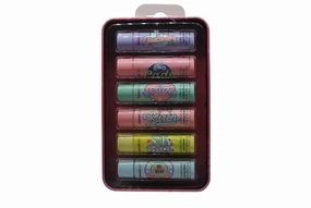 Girls Mango, Blueberry, Grape, Strawberry, Peppermint Flavored Lip Balm Tin 0.12 oz (Pack of 1)