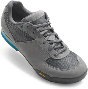 Giro Petra VR Womens Dirt Shoes - Titanium/Blue Jewel - Size 37