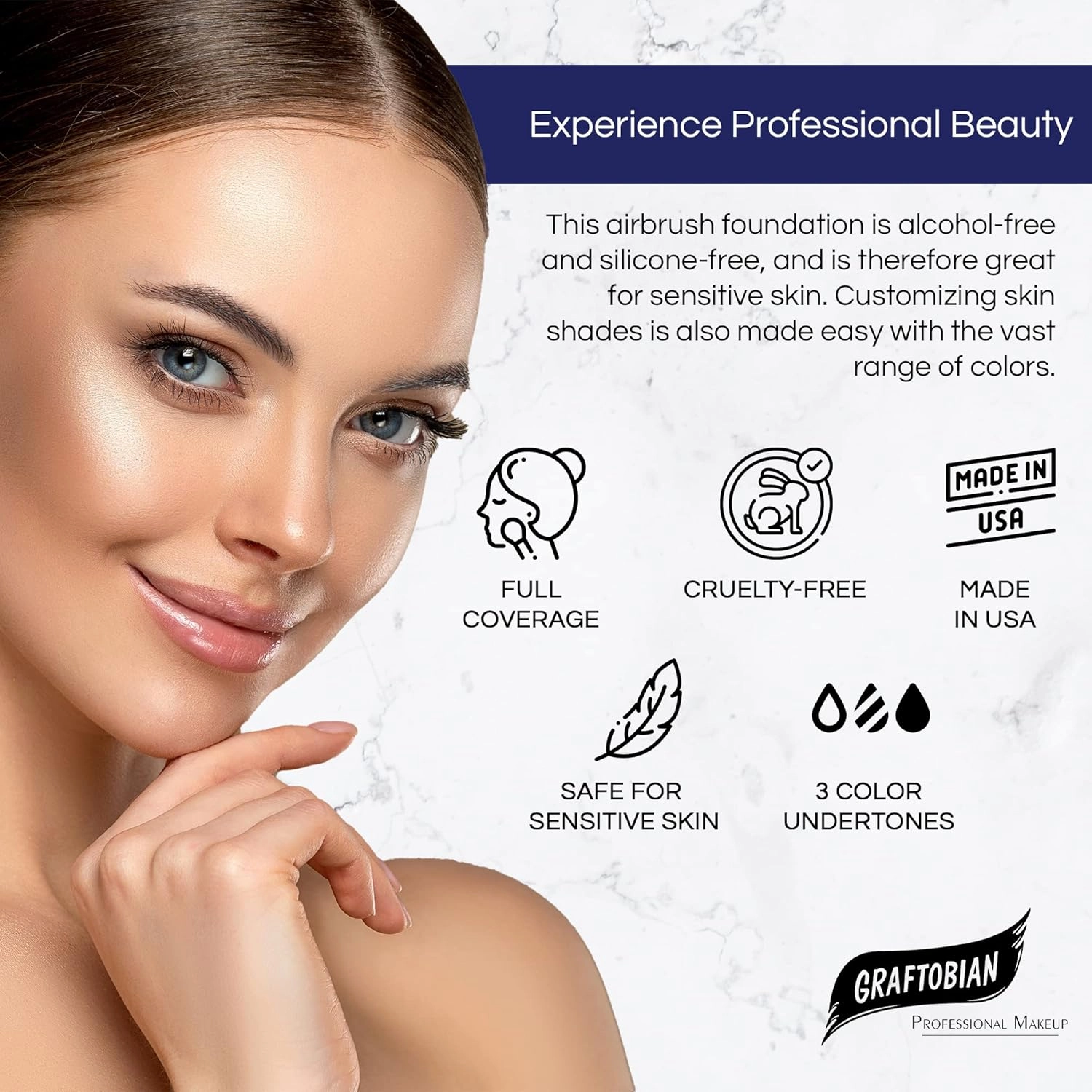 GlamAire Airbrush Makeup by Graftobian - High Definition Airbrush Foundation, Professional Formula for Long-Lasting Wear, For Makeup Artists and Beauty Aficionados, Made in USA, Golden Sunset