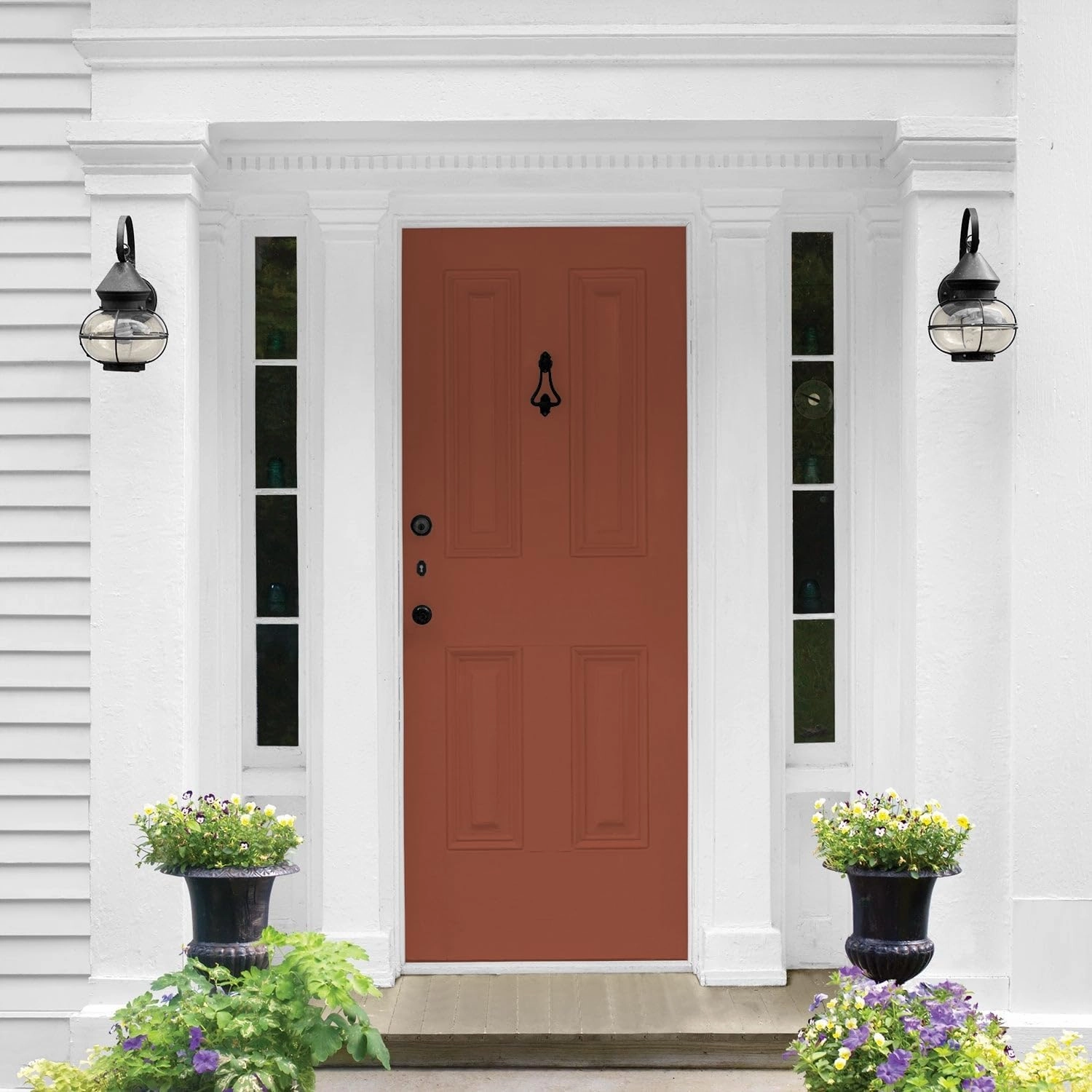Glidden Exterior Paint   Primer: Red/Burled Redwood, One Coat, Semi-Gloss, 1-Gallon