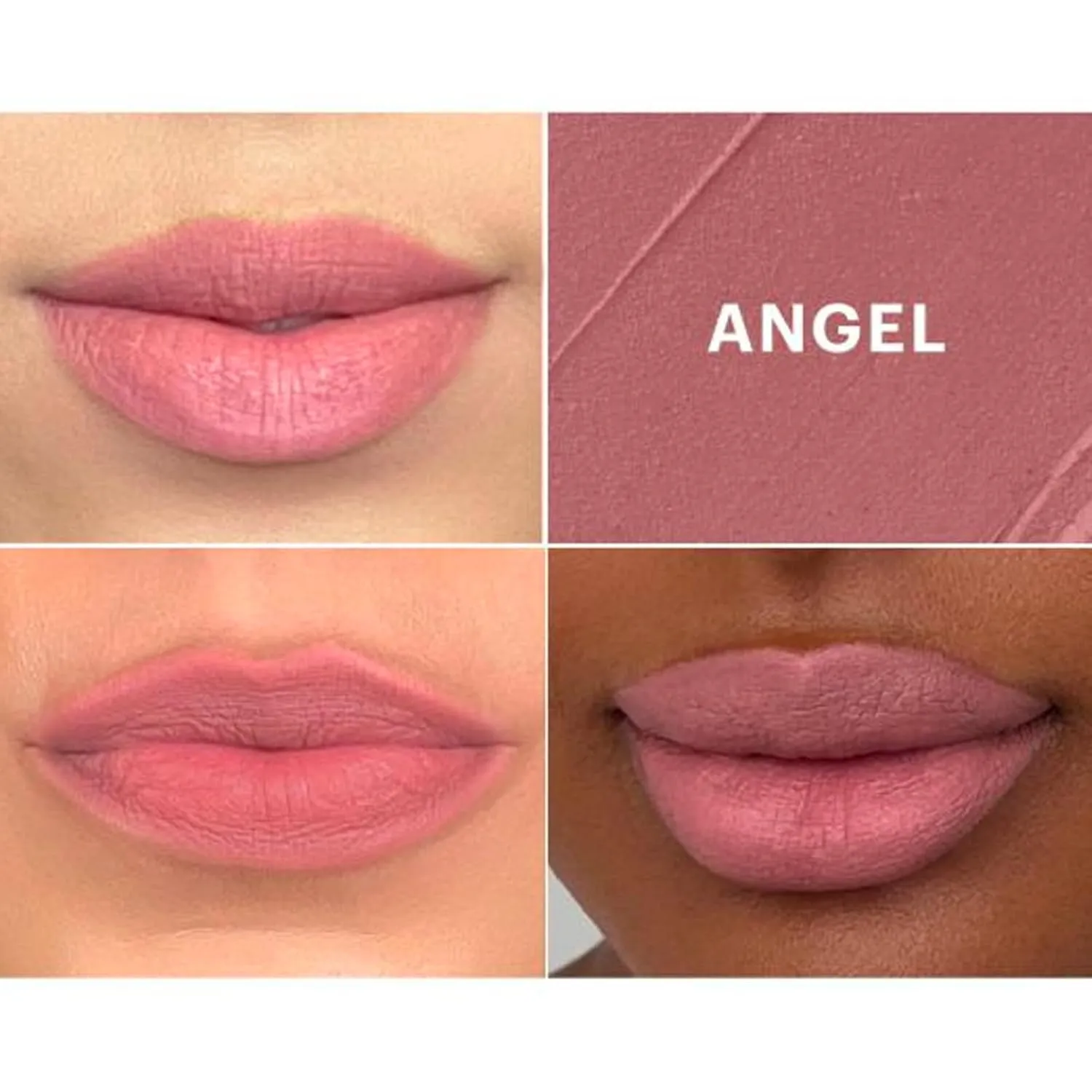 Glo Skin Beauty Suede Matte Lip Crayon (Angel) - Longwearing Formula Stays On All Day, With Conditioning Shea Butter   Mango Seed Oil for a Velvety Smooth Finish