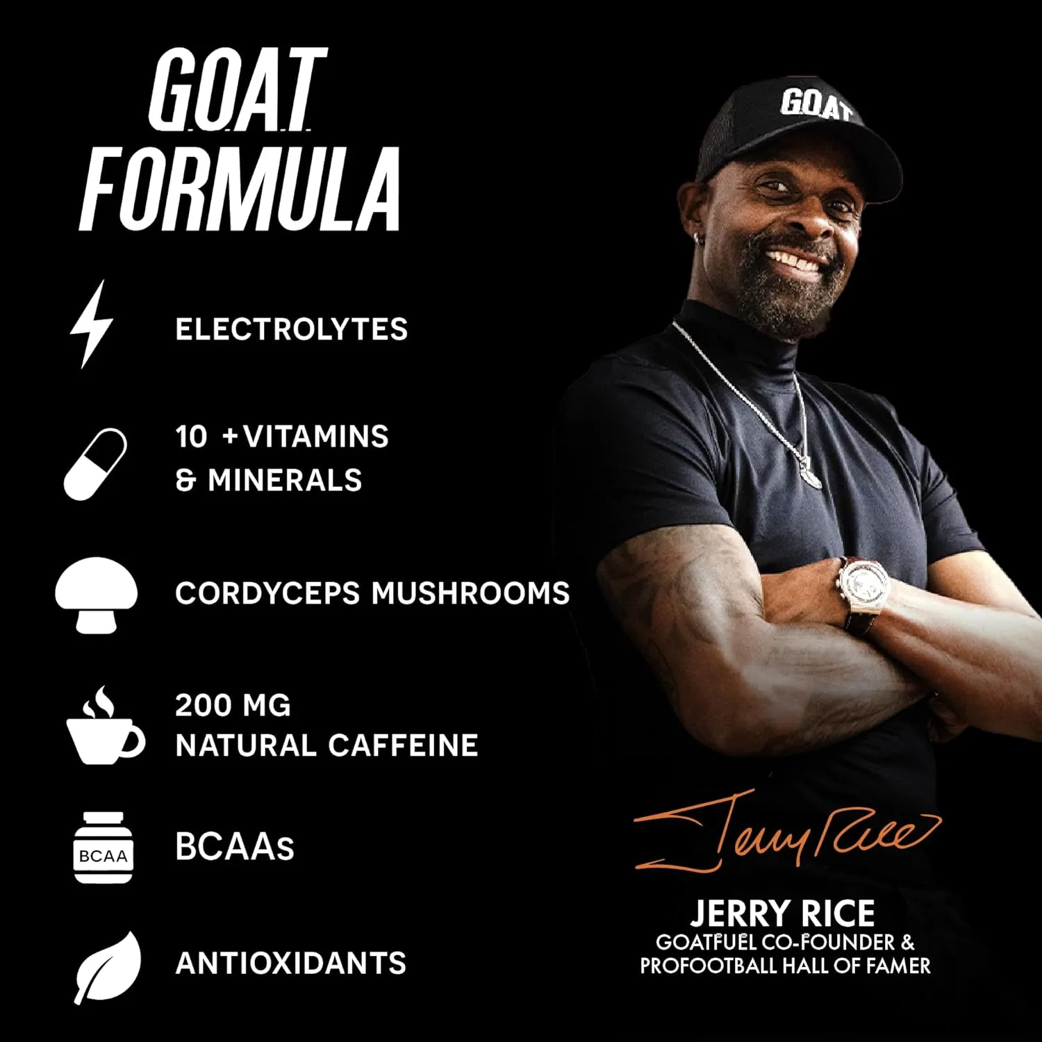 G.O.A.T. Fuel Energy Drink, Natural Caffeine, Electrolytes, BCAAs, Cordyceps Mushrooms & Antioxidants, Lightly Carbonated Pre Workout & Sports Energy Drink, 12-Pack, 12 fl oz Cans, Blueberry Lemonade