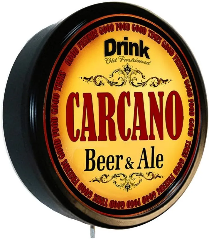 Goldenoldiesclocks CARCANO Beer and Ale Cerveza Lighted Wall Sign