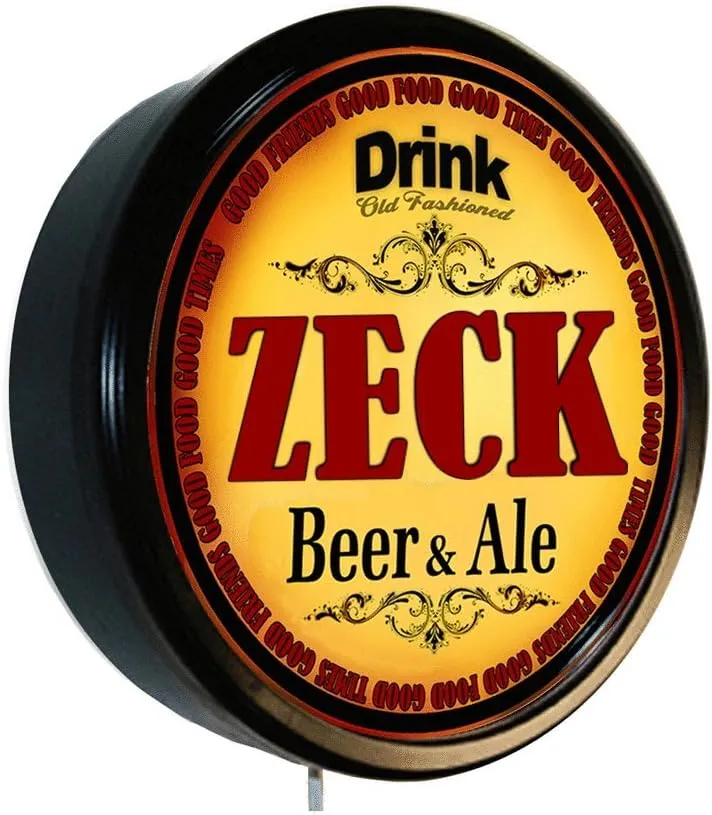 Goldenoldiesclocks ZECK Beer and Ale Cerveza Lighted Wall Sign