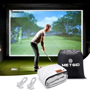 Golf Simulator Impact Screen Display Projection Screen for Golf Training, 20pcs Ball Bungee Cords, Indoor Super Clear Golf Impact Screen, Available in 5 Sizes
