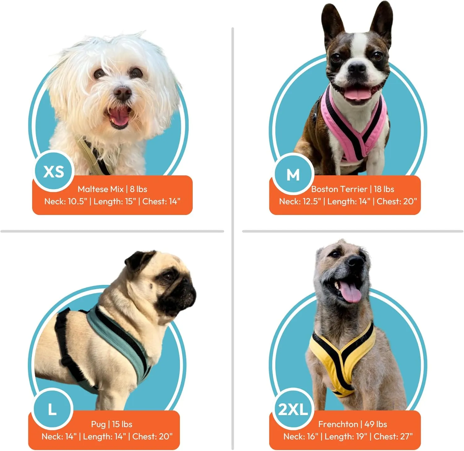 Gooby Comfort X One Dog Harness - Head-in Dog Harness for Small & Medium Sized Dogs - Escape-Free & Choke Free - Breathable Mesh, Shock Absorbing, Easy Snap & Swivel Buckles - Atlanta Peach, X-Small