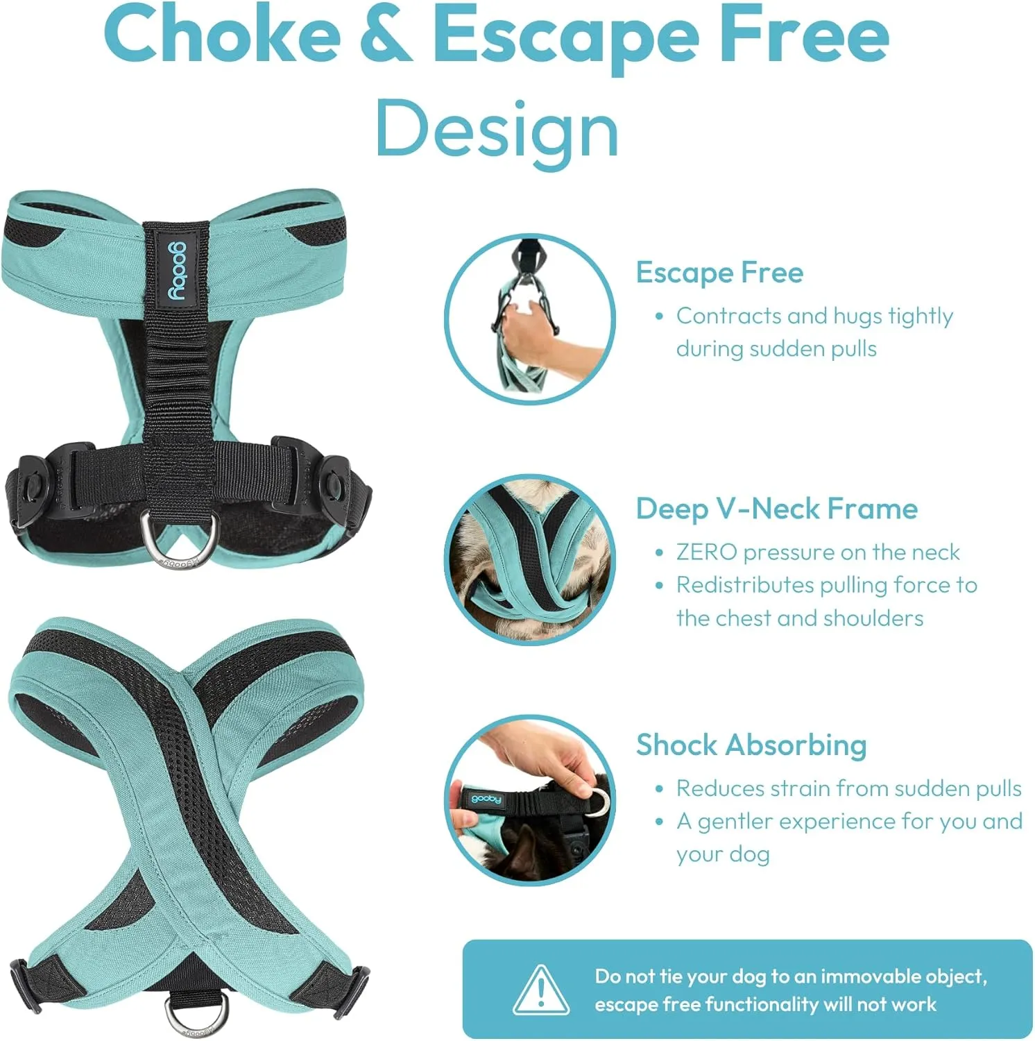 Gooby Comfort X One Dog Harness - Head-in Dog Harness for Small & Medium Sized Dogs - Escape-Free & Choke Free - Breathable Mesh, Shock Absorbing, Easy Snap & Swivel Buckles - Atlanta Peach, X-Small