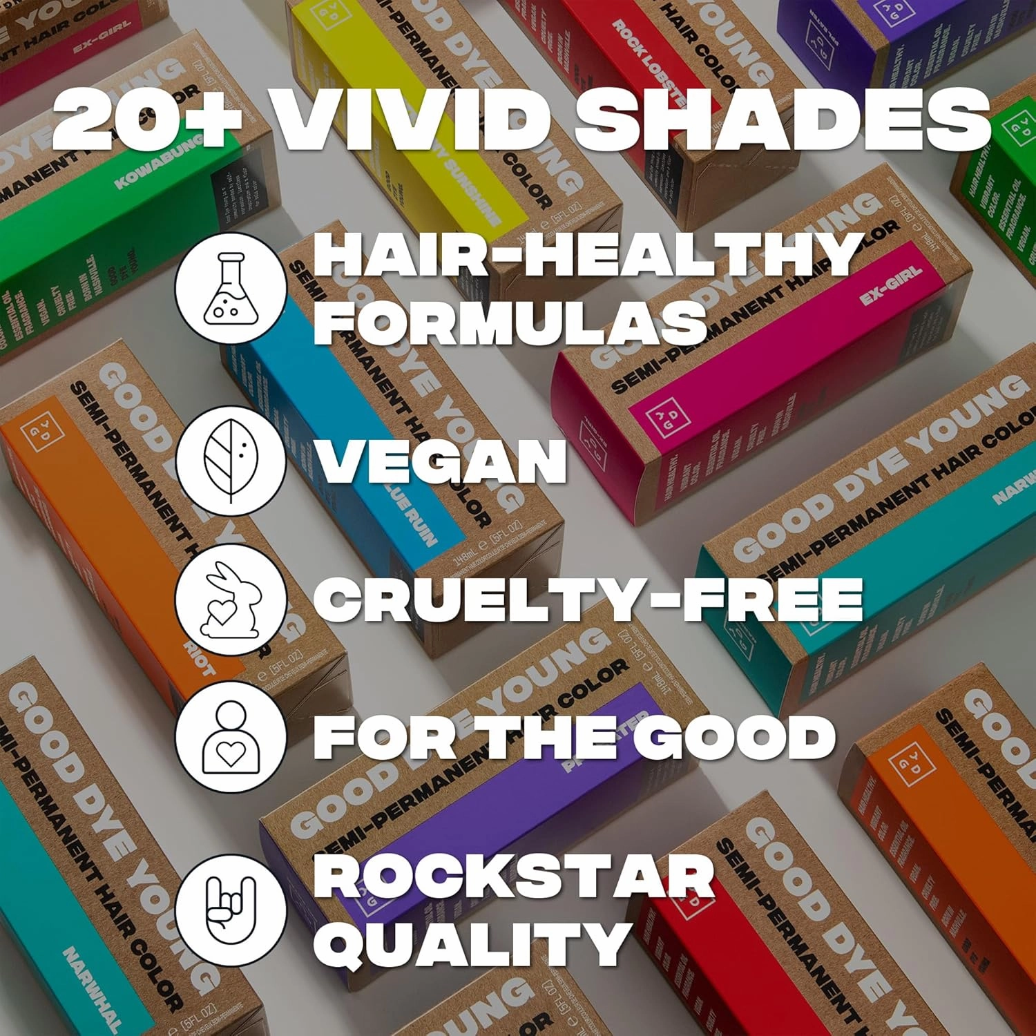 Good Dye Young Semi-Permanent Hair Color, Vegan and Cruelty-Free Peach Orange Hair Dye, Last up to 24 Washes, Non-Damaging Conditioning Hair Color (5FL OZ, Peach Fuzz)