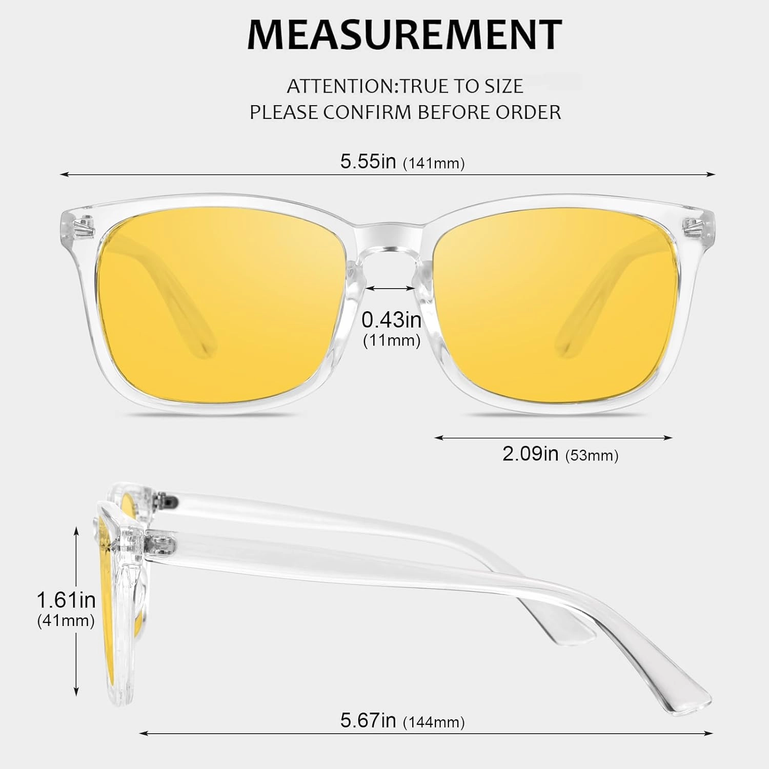 GQUEEN Fashion Glasses Non Prescription Fake Glasses for Women Men Clear Lens Square, 201582