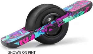 Graphics for OneWheel Pint, Zany Pink design, Rail decals and grip tape only, EARTH SURF DESIGNS by Senge Graphics Inc.