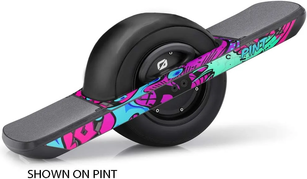 Graphics for OneWheel Pint, Zany Pink Design, Rail Decals only, Earth SURF Designs by Senge Graphics Inc.