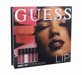 Guess Lip Red 101 Lip Kit: 3 Lipgloss   3 Lipsticks   1 Mirror