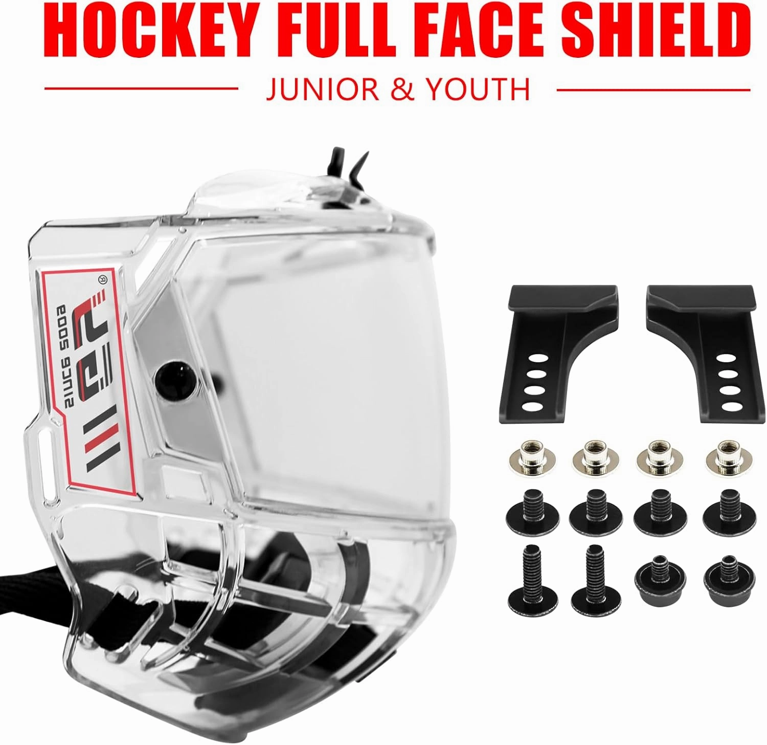 GY Hockey Full Shield Visor Junior Ice Hockey Helmet Full Face Protection Visor Youth Anti-Scratch/Anti-Fog