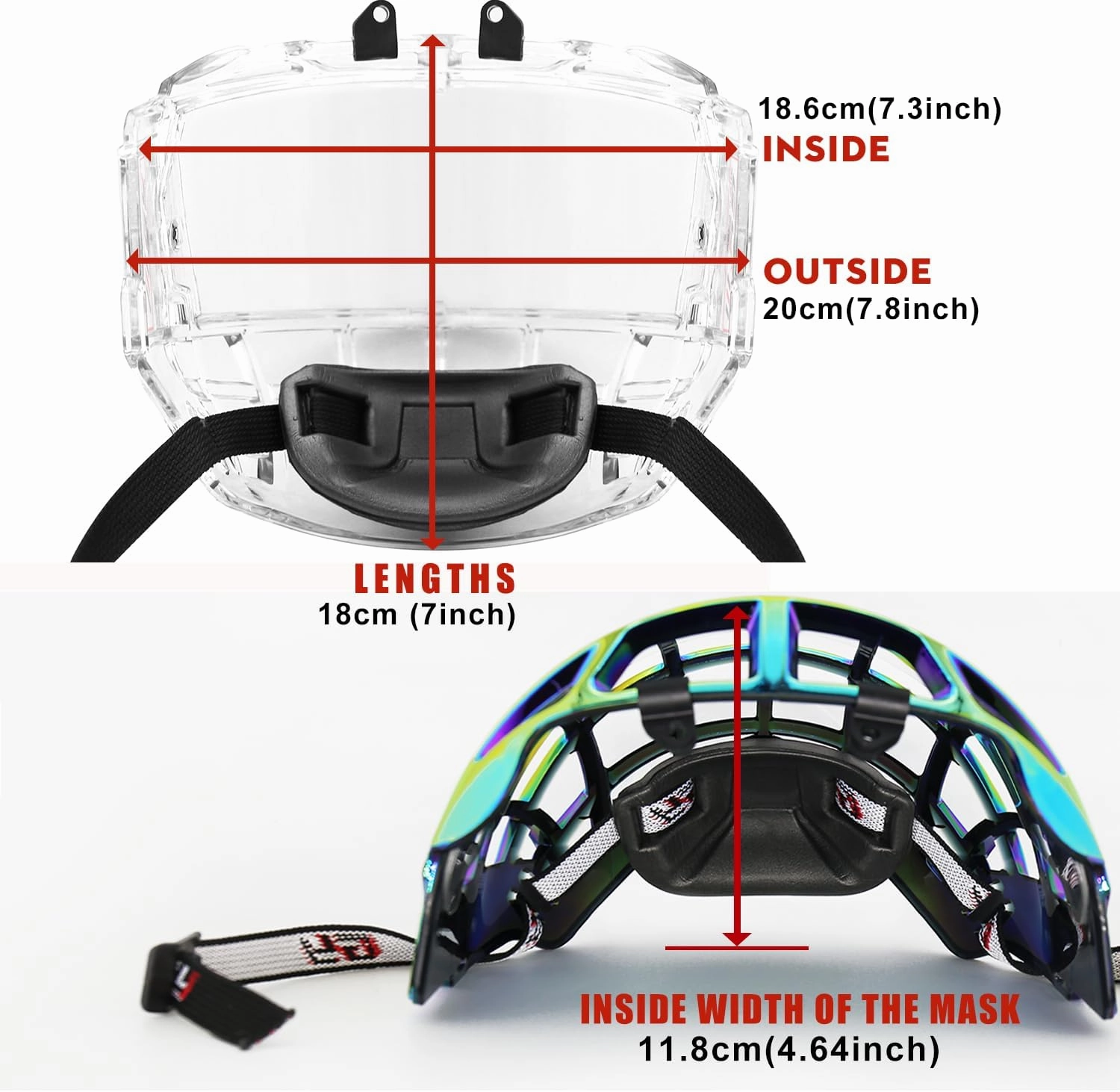 GY Hockey Full Shield Visor Junior Ice Hockey Helmet Full Face Protection Visor Youth Anti-Scratch/Anti-Fog