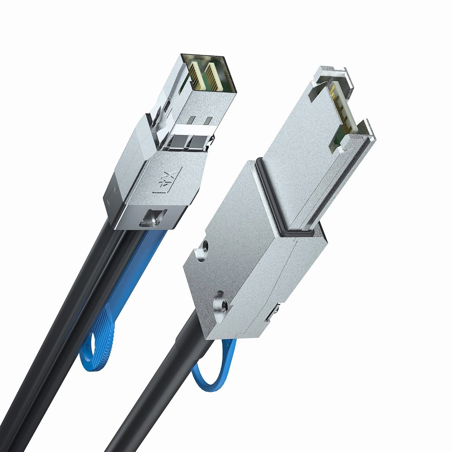 H!Fiber.com SFF-8644 to SFF-8088 Cable, 6Gbps External HD Mini SAS Hybrid Cable, 2-Meter(6.6ft), 100 Ohms, Attached SCSI for Raid Systems, DataCenter, Servers, Workstations and Desktops