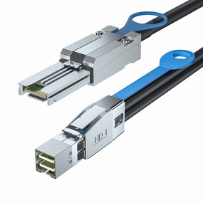 H!Fiber.com SFF-8644 to SFF-8088 Cable, 6Gbps External HD Mini SAS Hybrid Cable, 2-Meter(6.6ft), 100 Ohms, Attached SCSI for Raid Systems, DataCenter, Servers, Workstations and Desktops