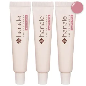 Hanalei Hydrating Lip Treatment Balm – Cruelty-Free, Paraben-Free Moisturizer for Severely Dry, Chapped Lips – Kukui Oil, Shea Butter & Grapeseed Oil –Mauve Pink Tint, Travel-Size 3-Pack (5g X 3)