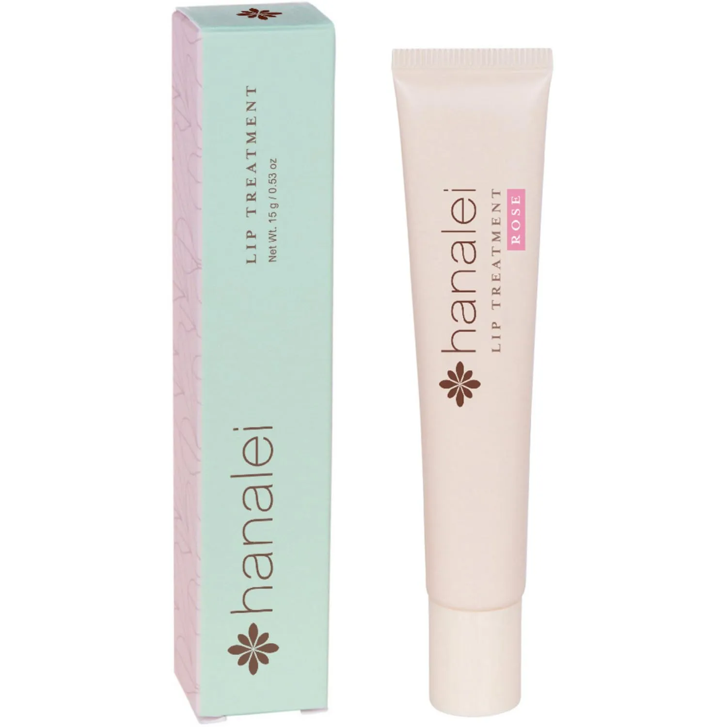 Hanalei Lip Treatment for Dry, Chapped Lips – Intensive Overnight Moisturizer with Kukui Oil, Shea Butter & Grapeseed Oil – Hydrating Balm for Healing Cracks – Rose Pink Tint, 15g – Cruelty-Free