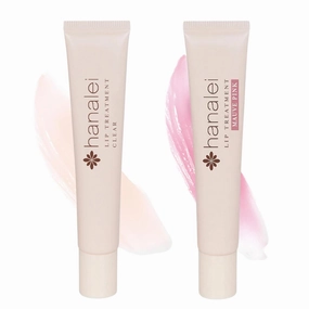Hanalei Lip Treatment Bundle (Clear and Mauve Pink) | Made with Kukui Oil, Shea Butter, Agave, and Grapeseed Oil, Soothe Dry Lips (Cruelty free, Paraben free)