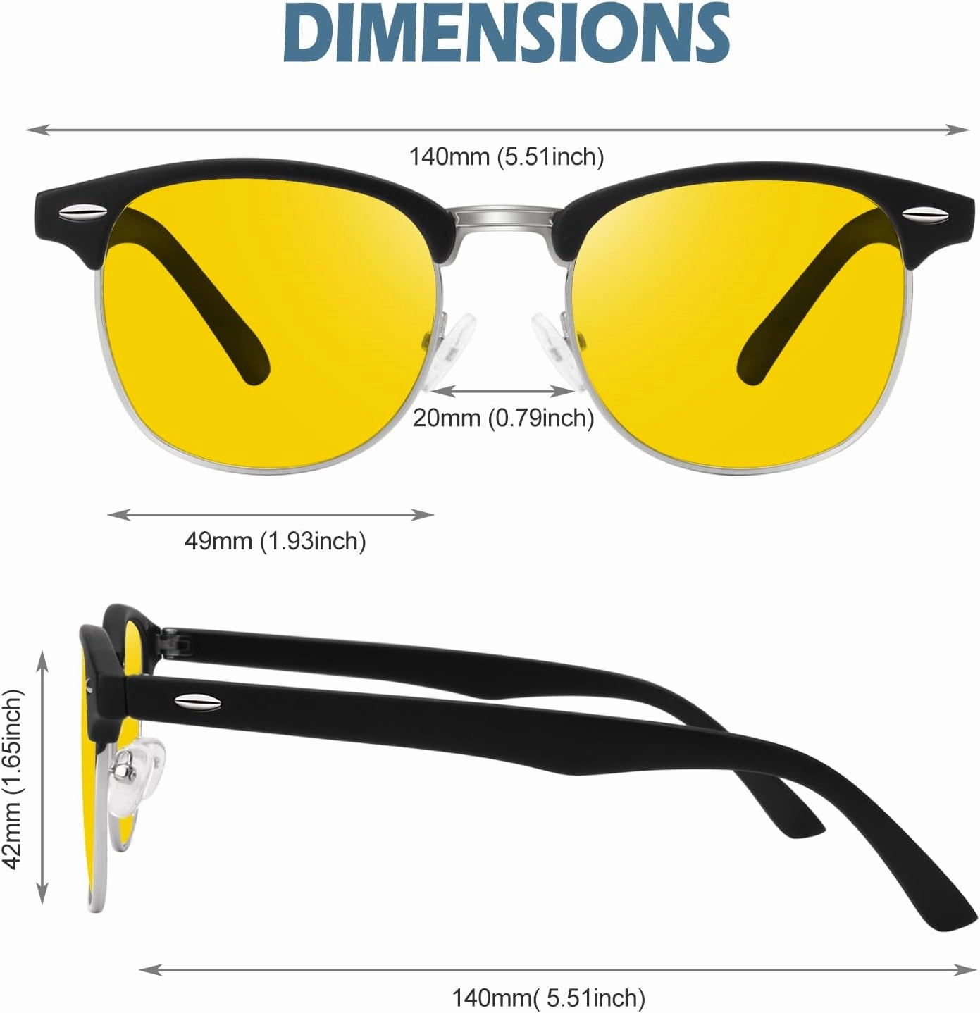 Happy Store CN56 Vintage Inspired Classic Horn Rimmed Nerd UV400 Clear Lens Glasses