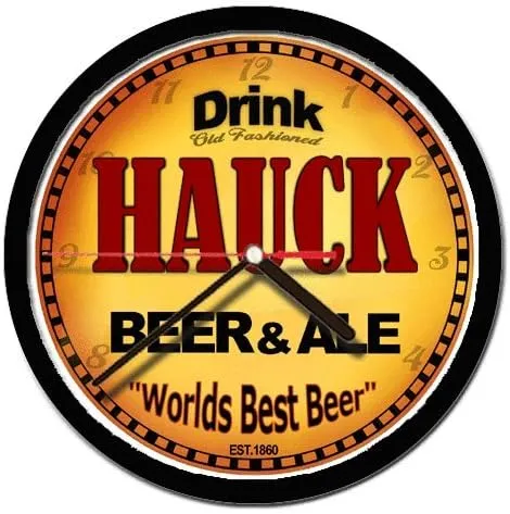 HAUCK beer and ale cerveza wall clock