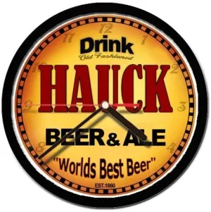 HAUCK beer and ale cerveza wall clock